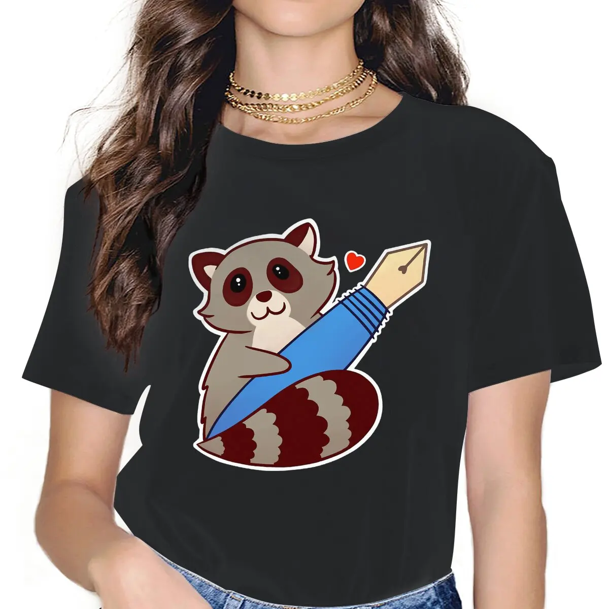 Женская одежда с рисунком енота в Северной Америке, милые графические женские футболки, винтажные графические свободные топы, футболки для девочек
Женская одежда с рисунком енота в Северной Америке, милые графические женские футболки, винтажные графические свободные топы, футболки для девочек