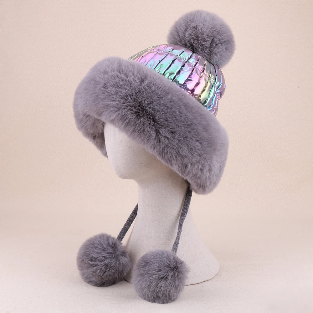 Women's Winter Faux Fur Cossak Russian Ushanka Soft PU Warm Plush Pom Pom Bomber Trapper Snow Ski Cap Christmas New Year Caps
Women's Winter Faux Fur Cossak Russian Ushanka Soft PU Warm Plush Pom Pom Bomber Trapper Snow Ski Cap Christmas New Year Caps