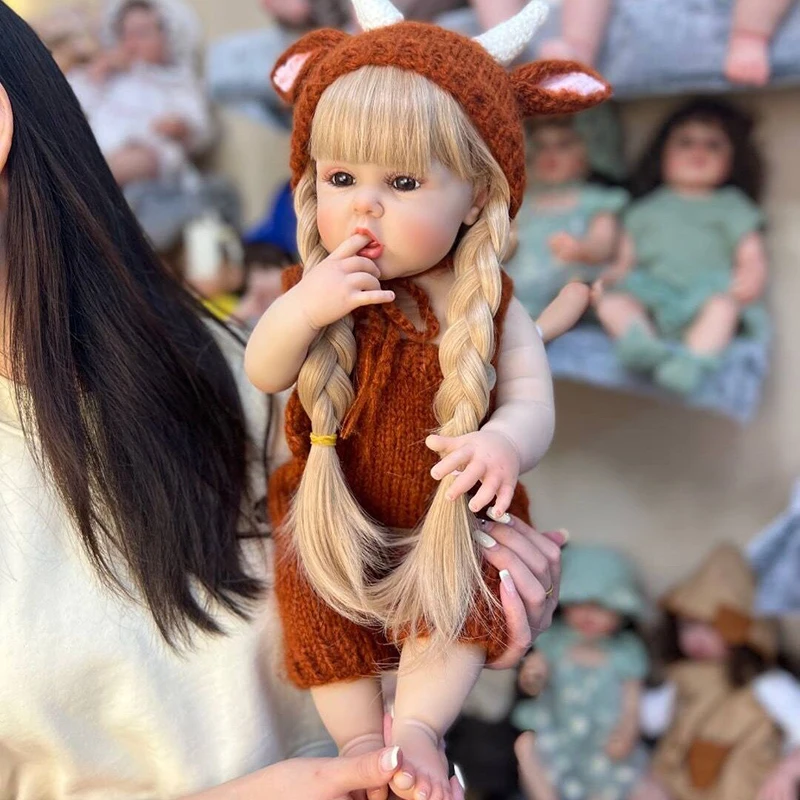 55CM Full Body Soft Silicone Vinyl Reborn Toddler Girl Doll Erin Lifelike Soft Touch Christmas Gifts for Children
55CM Full Body Soft Silicone Vinyl Reborn Toddler Girl Doll Erin Lifelike Soft Touch Christmas Gifts for Children