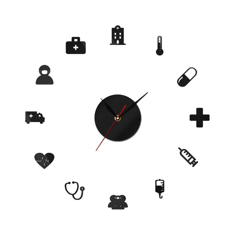 Hospital Clinic DIY 3D Acrylic Wall Clock Medical Medicine Heath Care Mirror Effect DIY Wall Art Ambulance Big Needles Watch
Hospital Clinic DIY 3D Acrylic Wall Clock Medical Medicine Heath Care Mirror Effect DIY Wall Art Ambulance Big Needles Watch