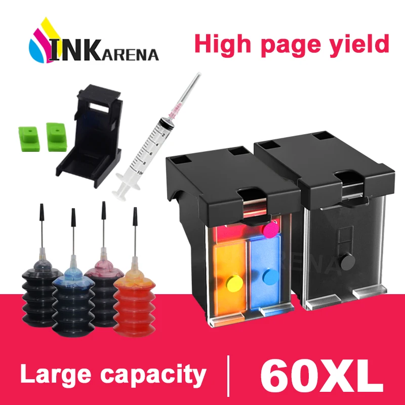For HP60 60XL Ink Cartridge Compatible For HP Deskjet F4210 F4213 F4235 F4240 F4272 F4275 F4280 F4283 F4288 F4292 F4293 D2660
For HP60 60XL Ink Cartridge Compatible For HP Deskjet F4210 F4213 F4235 F4240 F4272 F4275 F4280 F4283 F4288 F4292 F4293 D2660