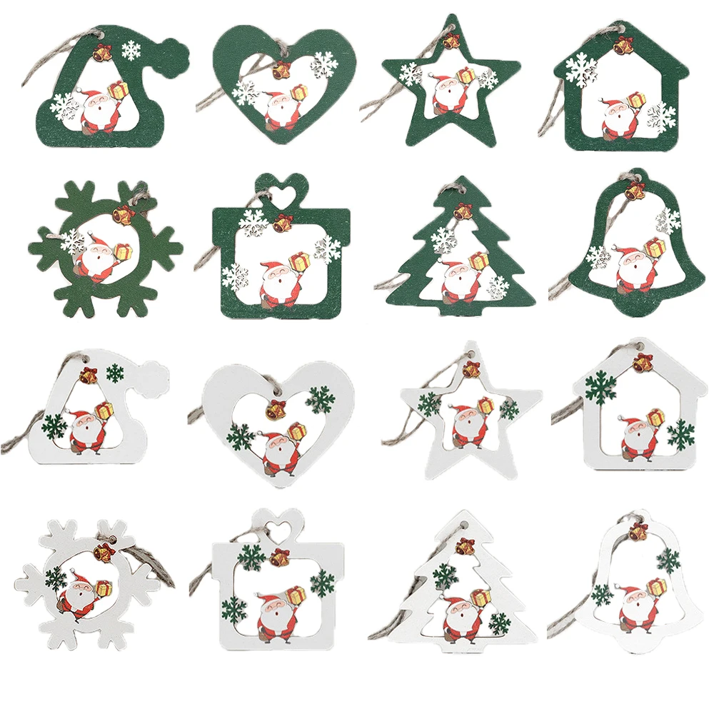 8Pcs Wooden Christmas Tree Ornaments Wood Santa Claus Star Heart Xmas Hat Jingle Bell Snowflake House Gift Box Christmas Hanging
8Pcs Wooden Christmas Tree Ornaments Wood Santa Claus Star Heart Xmas Hat Jingle Bell Snowflake House Gift Box Christmas Hanging
