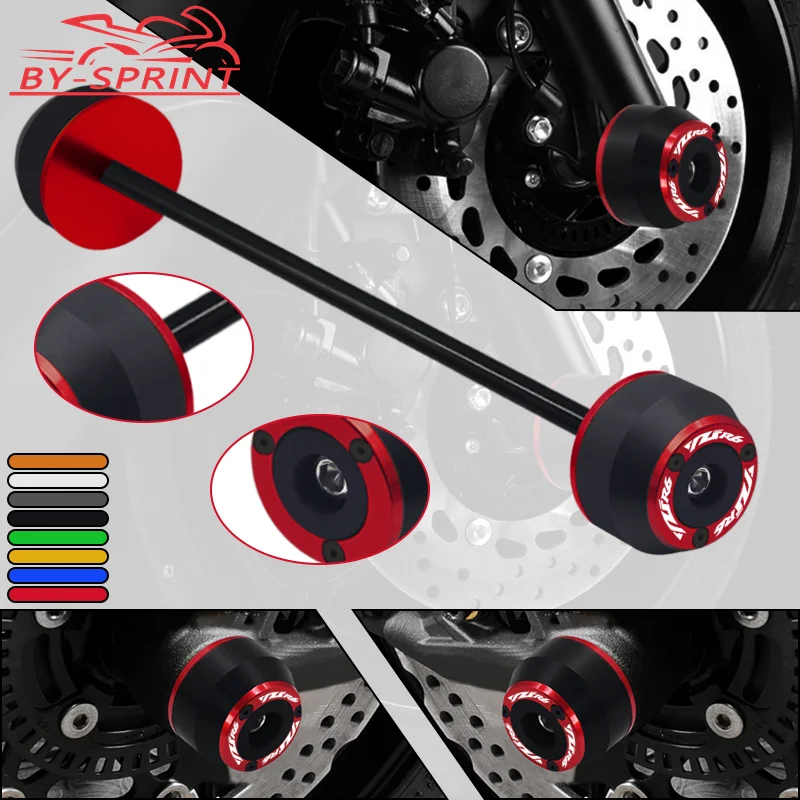 

Motorcycle Front Rear Wheel Axle Fork Falling Protector Crash Slider Cap Pad Accessories For Yamaha R6 YZFR6 YZF R6 2003-2007