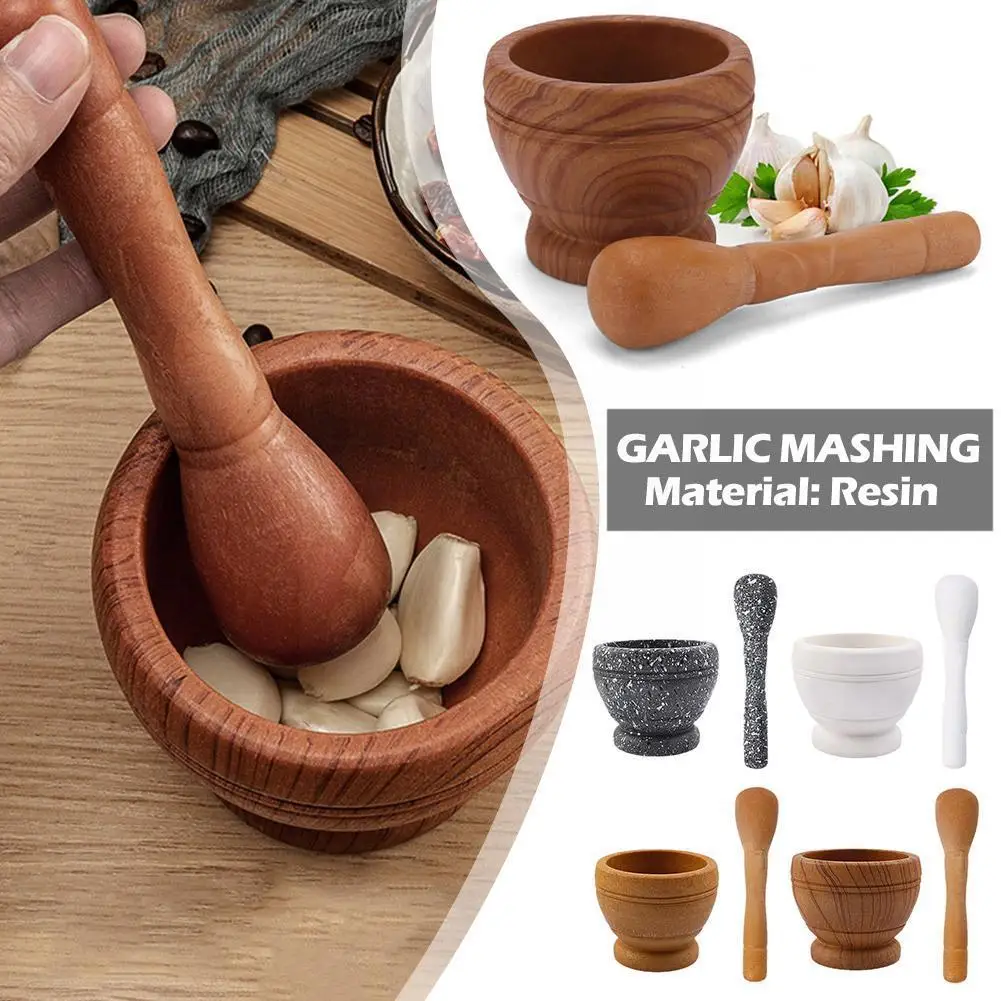 

Household Manual Grinder Pressing Garlic Mashed Garlic Mashing Mashing Pot Tools Mortar Pot Pounding Jujube Wood Stone Kitc F1M3
