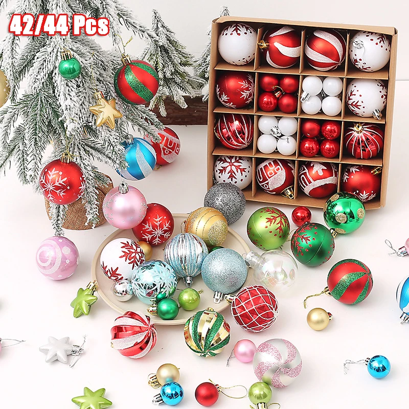 42/44Pcs Christmas Tree Ball Dot Snowflake Stripe Red Pendant Ball for Diy Christmas Tree Festive Party Decoration Supplies
42/44Pcs Christmas Tree Ball Dot Snowflake Stripe Red Pendant Ball for Diy Christmas Tree Festive Party Decoration Supplies