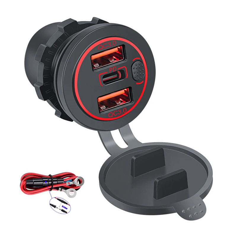 PD Type C Car Charger Socket & Dual Quick Charge 3.0 Ports USB C Triple 12V USB Socket with Touch Switch Car Boat Marine RV
PD Type C Car Charger Socket & Dual Quick Charge 3.0 Ports USB C Triple 12V USB Socket with Touch Switch Car Boat Marine RV