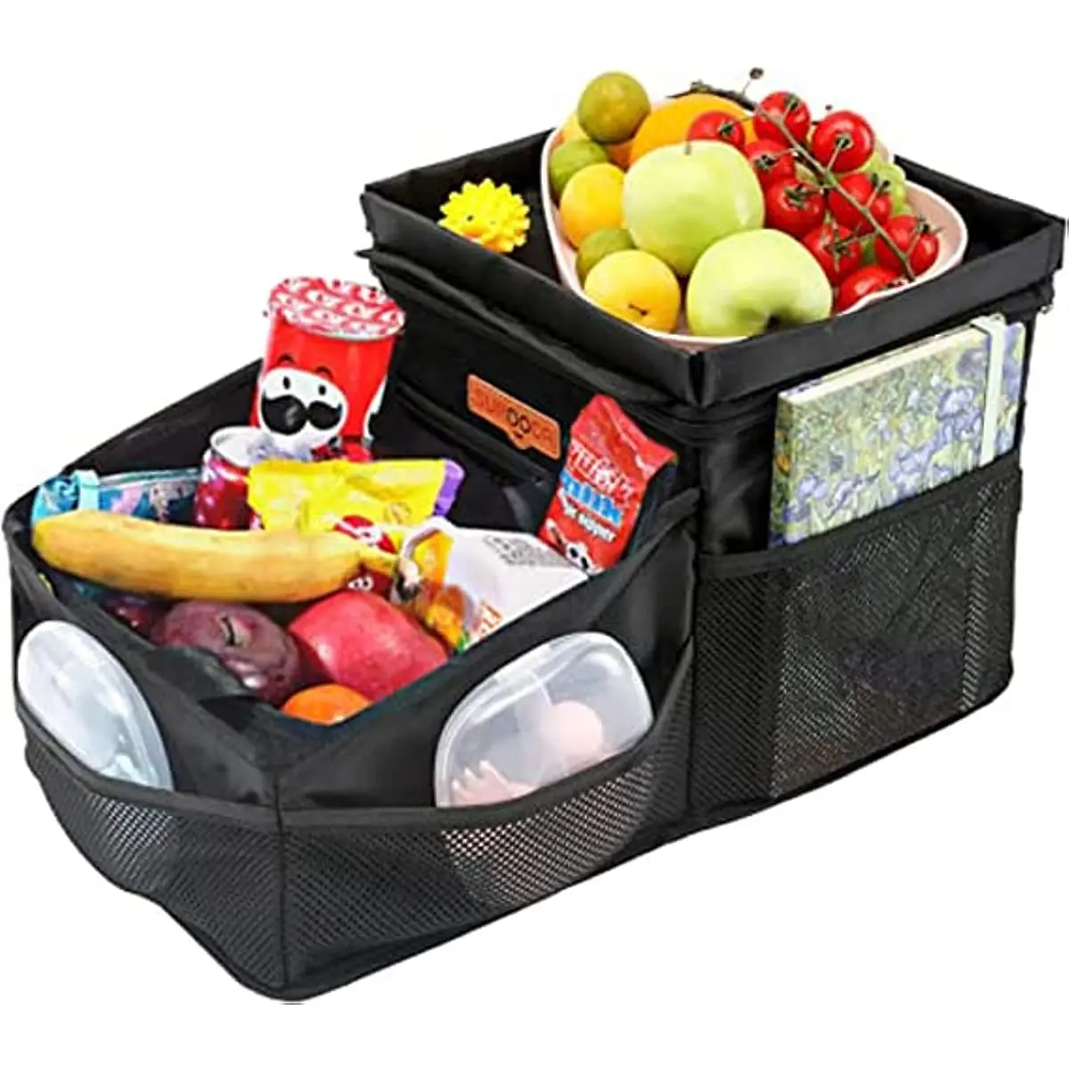 Car Seat Organizer for Front or Backseat, Travel Storage Accessories, Backseat Organizer with 2 Box 6 Pockets & Tray, Black
Car Seat Organizer for Front or Backseat, Travel Storage Accessories, Backseat Organizer with 2 Box 6 Pockets & Tray, Black