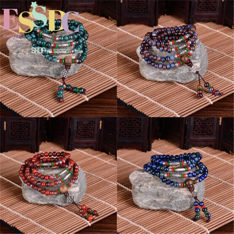 New Design Chinese Multi-layer Lucky Bracelets 108 Ceramic Four Circles Jewelry Buddha Beads Mala Gift
New Design Chinese Multi-layer Lucky Bracelets 108 Ceramic Four Circles Jewelry Buddha Beads Mala Gift