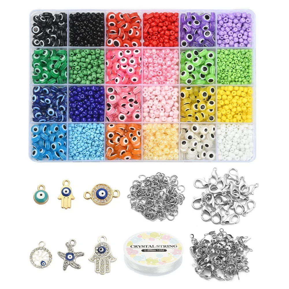 Evil Eye Bracelet Making Kit Diy Crystal Beads for Jewelry Making Seed Beads Make Bracelets Jewellery Accessories Fashion
Evil Eye Bracelet Making Kit Diy Crystal Beads for Jewelry Making Seed Beads Make Bracelets Jewellery Accessories Fashion