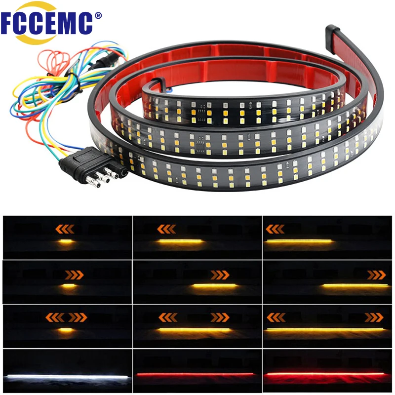 

12V 48/60 Inch Car Brake Turn Signal Light LED Warning Lamp Strip for Pickup Truck Rear Tail Running Reverse Double Flash Lights