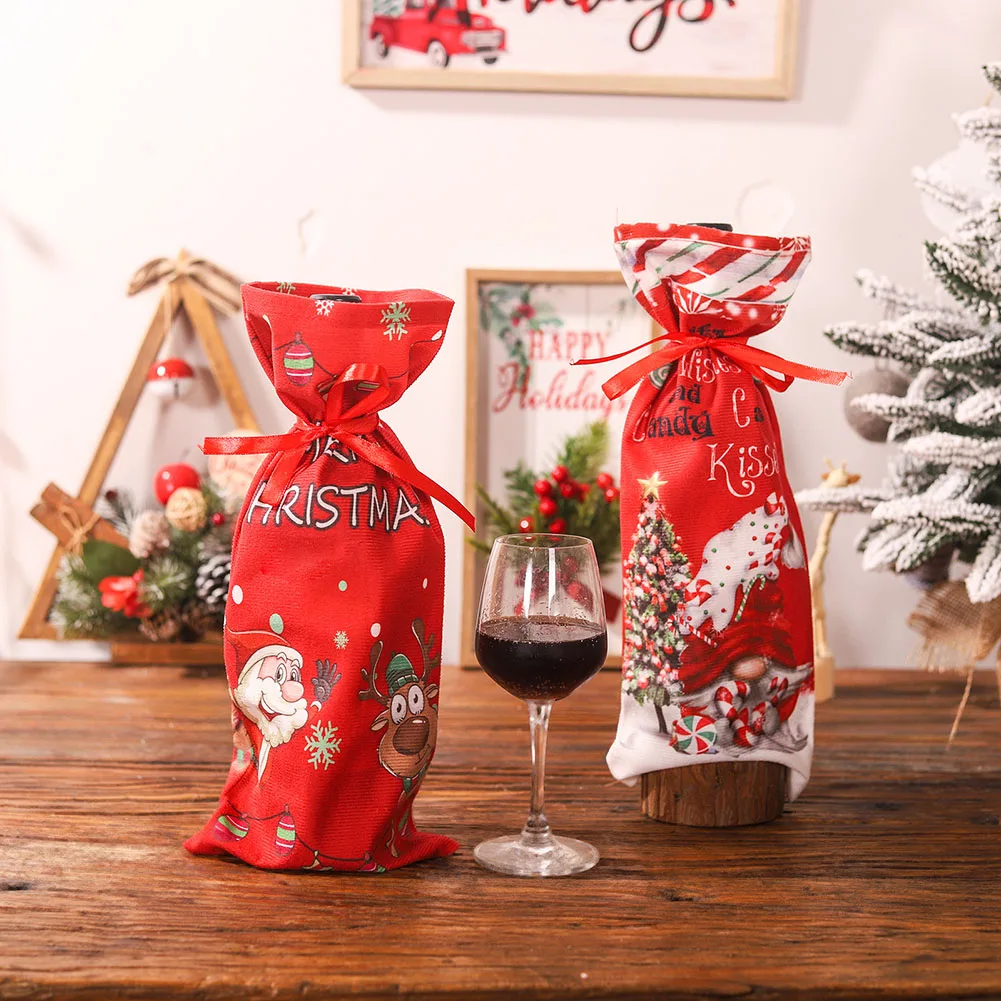 Christmas Wine Bottle Sleeves Creative Christmas Bottle Cover Santa Claus Wine Bottle Bag Xmas New Year Table Decor Gift Bags
Christmas Wine Bottle Sleeves Creative Christmas Bottle Cover Santa Claus Wine Bottle Bag Xmas New Year Table Decor Gift Bags
