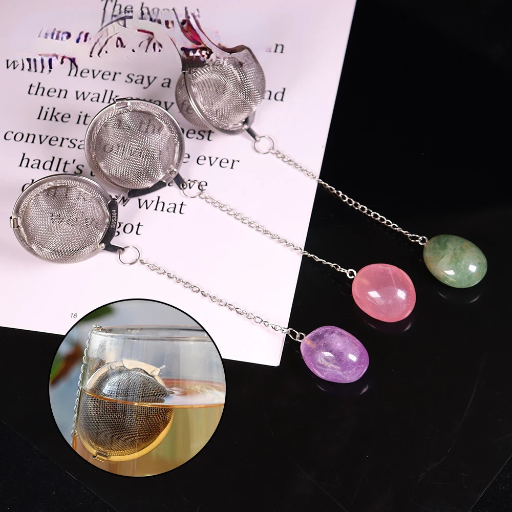 Crystal Polished Stone Pendant Stainless Steel Tea Infuser Mesh Reusable Tea Spice Hot Pot Strainer Tea Ball Strainer
Crystal Polished Stone Pendant Stainless Steel Tea Infuser Mesh Reusable Tea Spice Hot Pot Strainer Tea Ball Strainer