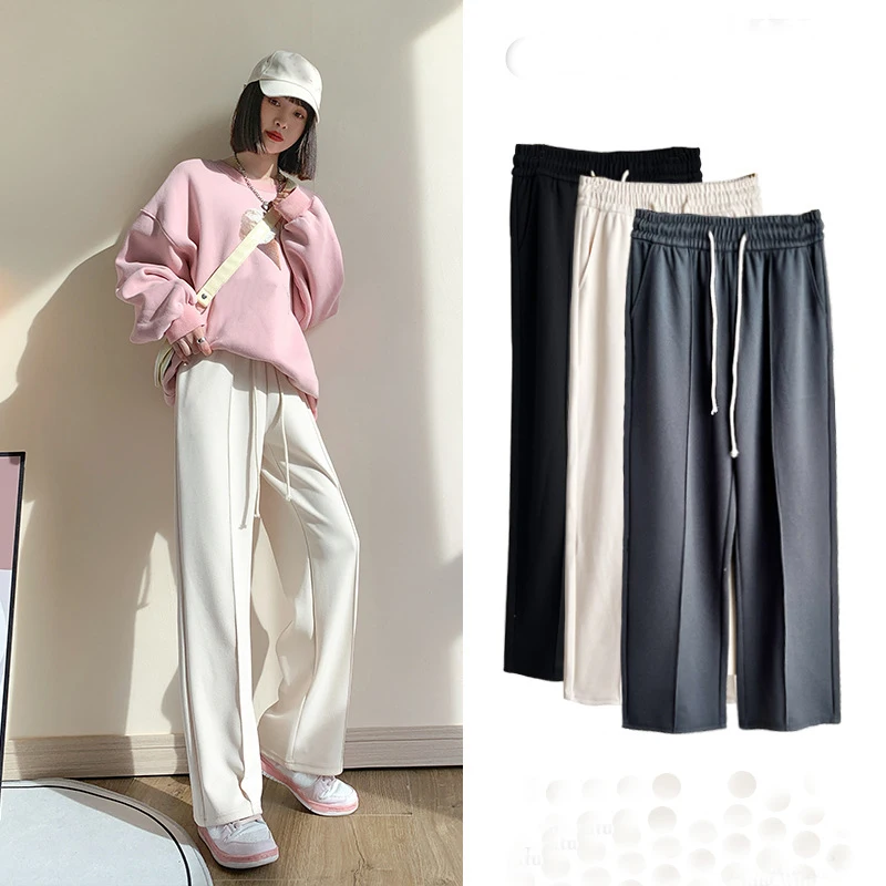 Baggy Mom Trousers High Waist Elastic Waist Pants Woman Straight Loose Black Grey Full Length Pants Women 2022 New Autumn Winter
Baggy Mom Trousers High Waist Elastic Waist Pants Woman Straight Loose Black Grey Full Length Pants Women 2022 New Autumn Winter