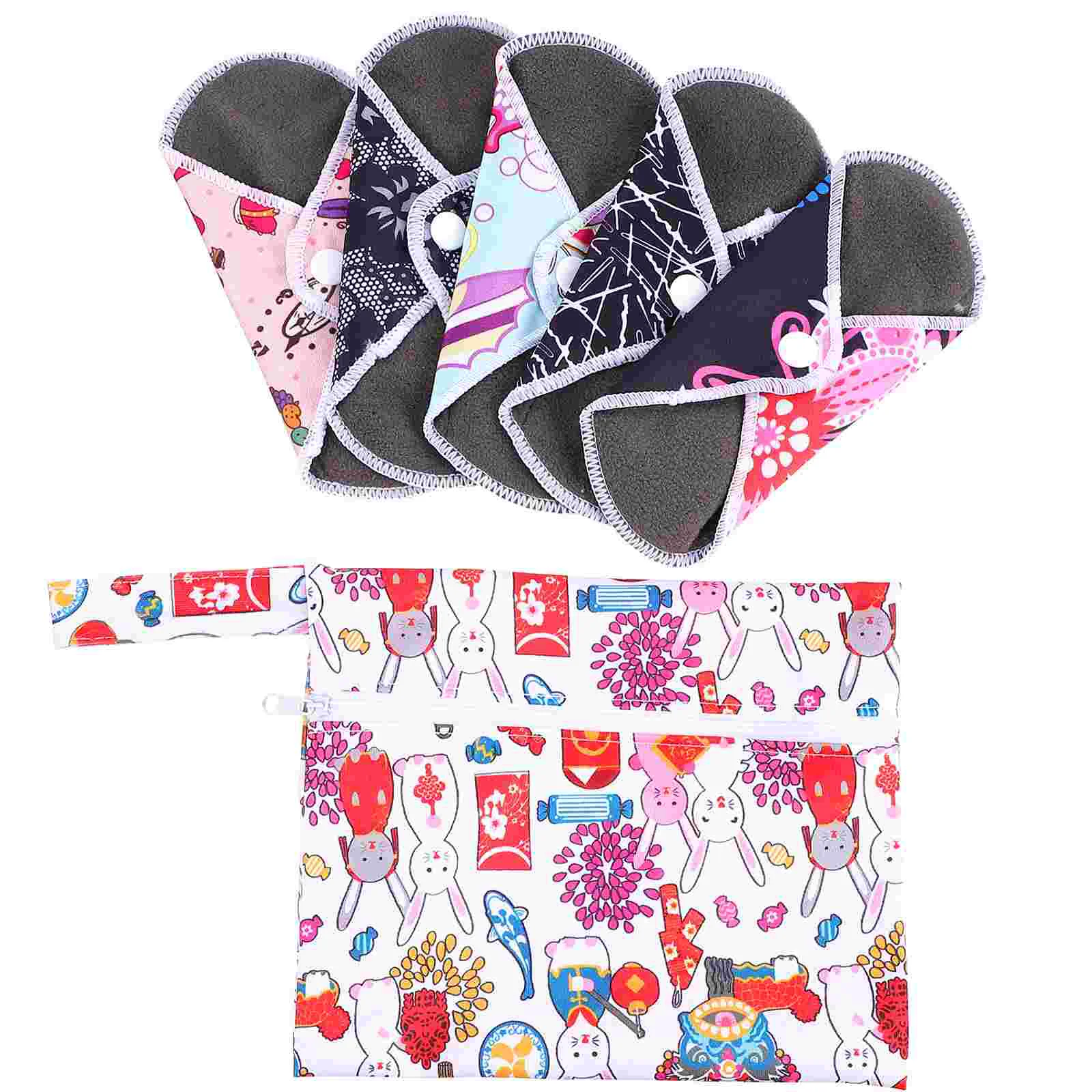 1 Set Charcoal Bamboo Mama Menstrual Pads Washable Sanitary Napkin with Bag
1 Set Charcoal Bamboo Mama Menstrual Pads Washable Sanitary Napkin with Bag
