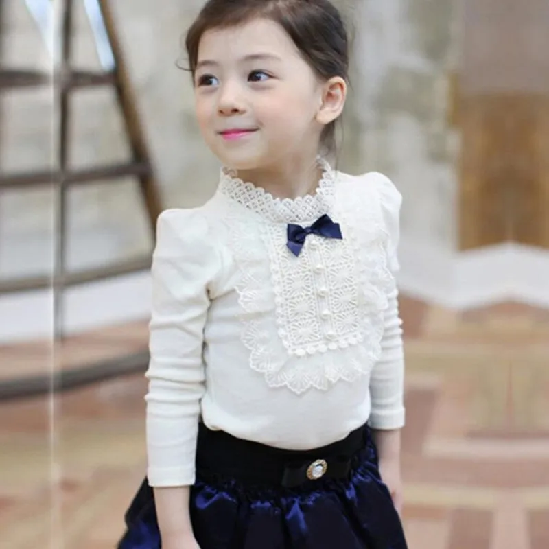 Long Shirts Girls Blouse Kids Toddler Girl Children White Pearls School Sleeve Baby Shirt Bow Cotton Bottoming Clothes Lace Tops
Long Shirts Girls Blouse Kids Toddler Girl Children White Pearls School Sleeve Baby Shirt Bow Cotton Bottoming Clothes Lace Tops
