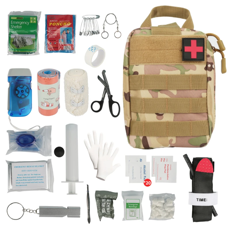 Outdoor Survival Gear Molle Bag Medical Emergency Survival SOS First Aid Kit Military Tactical Tourniquet Israel Bandage Camping
Outdoor Survival Gear Molle Bag Medical Emergency Survival SOS First Aid Kit Military Tactical Tourniquet Israel Bandage Camping
