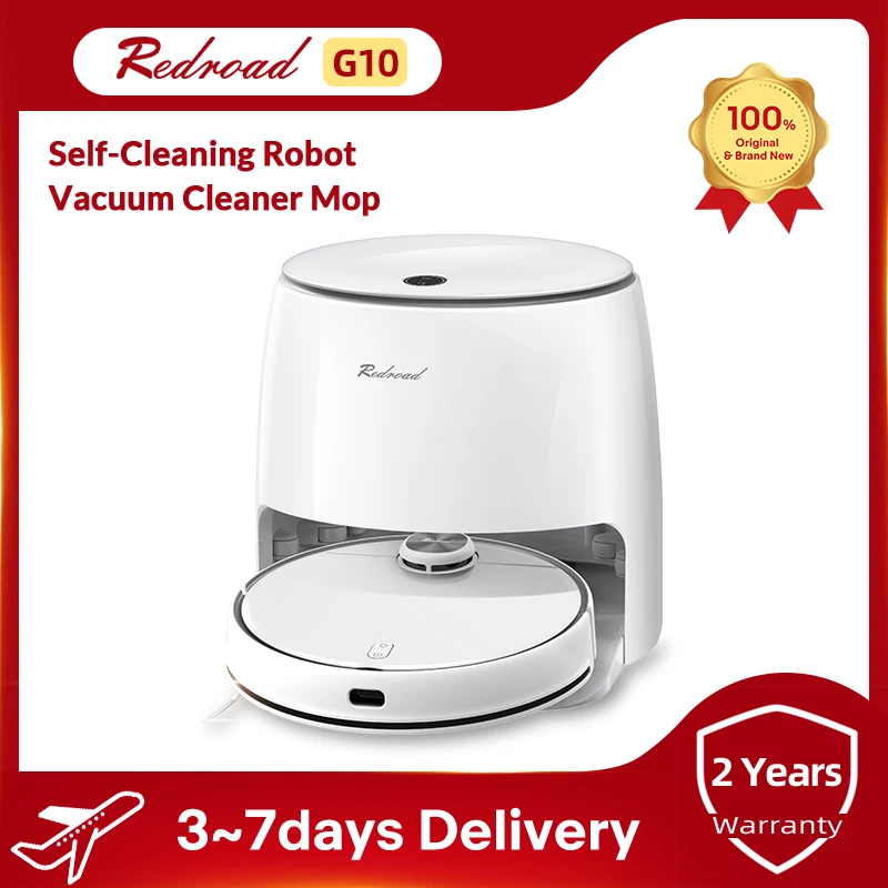 Redroad G10 Self-Cleaning Robot Vacuum Cleaner Mop, Electric Mop & Auto Dry, Auto-Lifting Mop, LDS Navigation, Alexa App Control
Redroad G10 Self-Cleaning Robot Vacuum Cleaner Mop, Electric Mop & Auto Dry, Auto-Lifting Mop, LDS Navigation, Alexa App Control