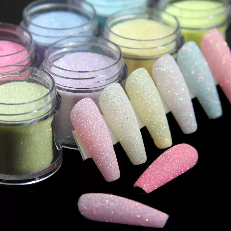 

Радужный сахарный блеск для ногтей цветной порошок для конфет пигмент для маникюра сахарный эффект блестящая пыль украшения для дизайна но...