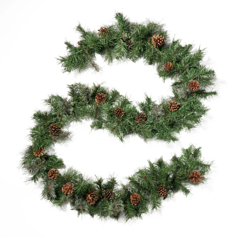 Foot Artificial Mixed LED Christmas Garland with Snowy Branches and Pinecones, Green/Clear LED
Foot Artificial Mixed LED Christmas Garland with Snowy Branches and Pinecones, Green/Clear LED