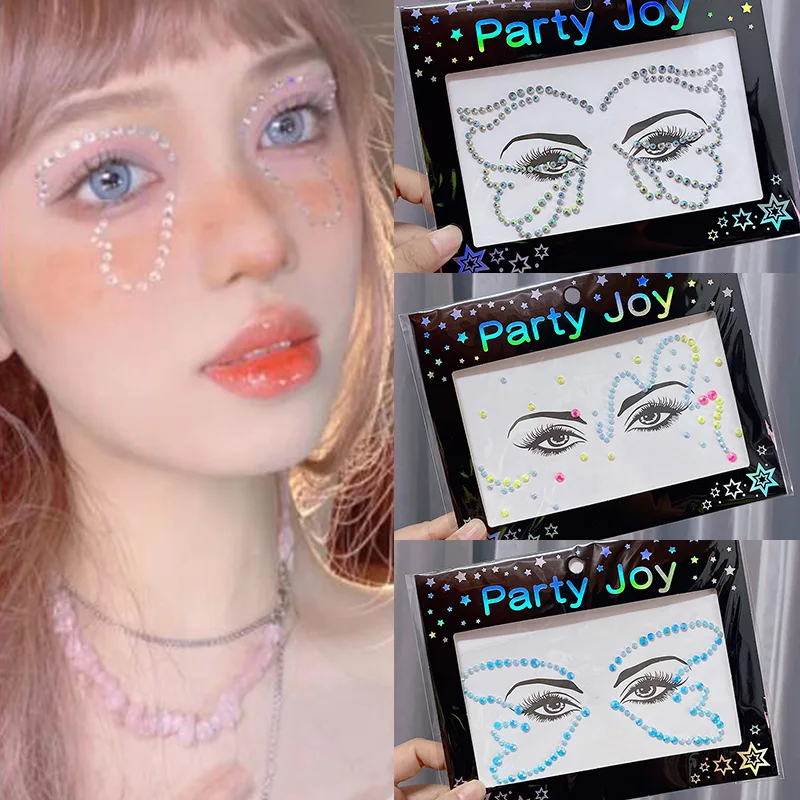 3D Face Jewels Tattoo Shiny Rhinestones Eyebrow Stickers Body Makeup Diamond Halloween Party Music Festival Decoration
3D Face Jewels Tattoo Shiny Rhinestones Eyebrow Stickers Body Makeup Diamond Halloween Party Music Festival Decoration