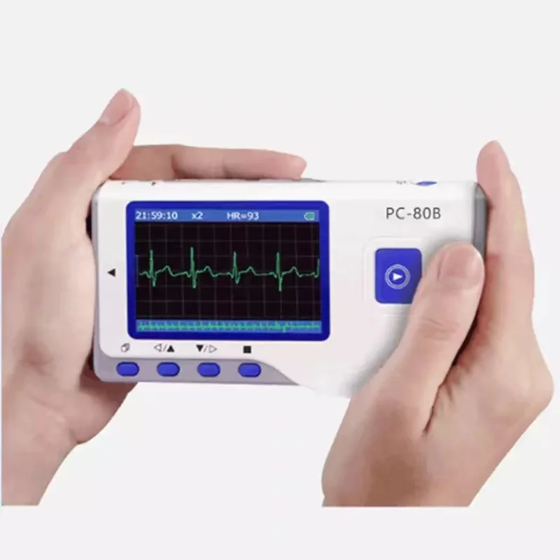 Portable ECG monitor PC-80 AB electrocardiograph 2.8 inch color LCD continuous heart rate measurement ECG monitor measures ECG
Portable ECG monitor PC-80 AB electrocardiograph 2.8 inch color LCD continuous heart rate measurement ECG monitor measures ECG