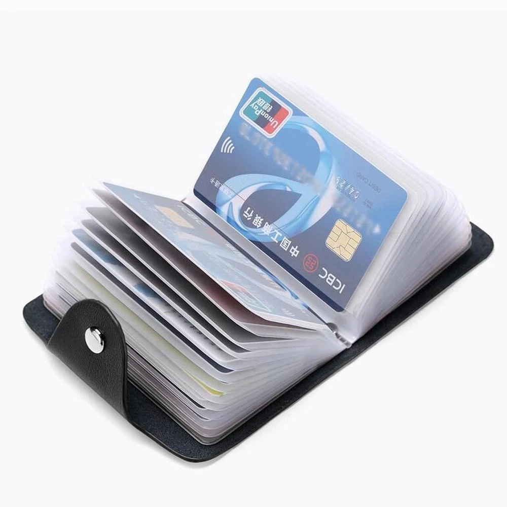 PU Function 24 Bits Credit Card Holder Solid Color Card Case Business ID Card Organizer Portable Men Women Wallets Cardholder
PU Function 24 Bits Credit Card Holder Solid Color Card Case Business ID Card Organizer Portable Men Women Wallets Cardholder