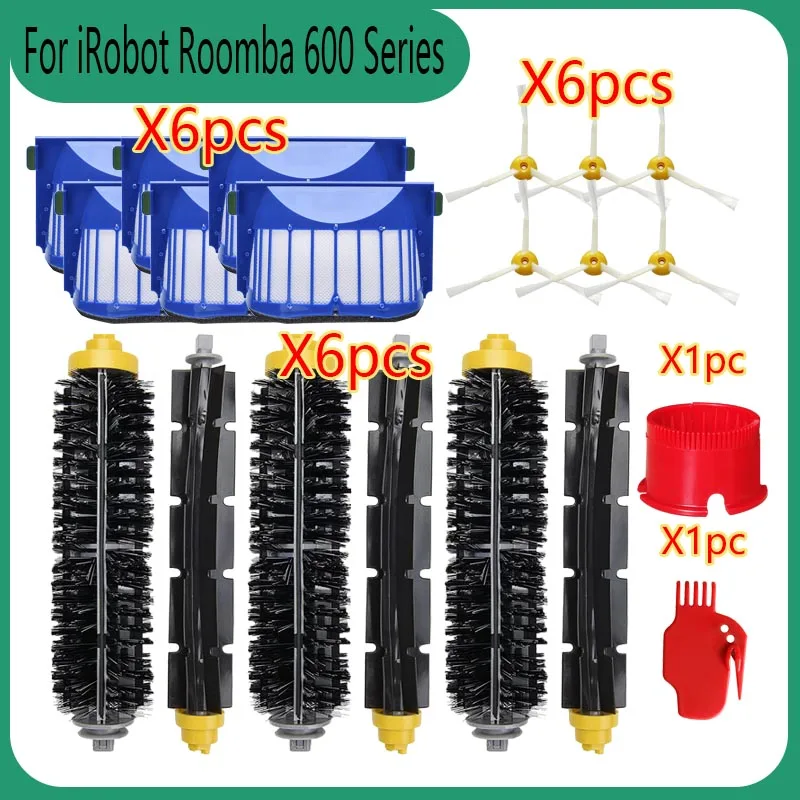 For iRobot Roomba 600 Series 610 614 650 670 690 620 625 Main Side Brush Hepa Filter Vacuum Cleaner Kits Replacement Accessories
For iRobot Roomba 600 Series 610 614 650 670 690 620 625 Main Side Brush Hepa Filter Vacuum Cleaner Kits Replacement Accessories