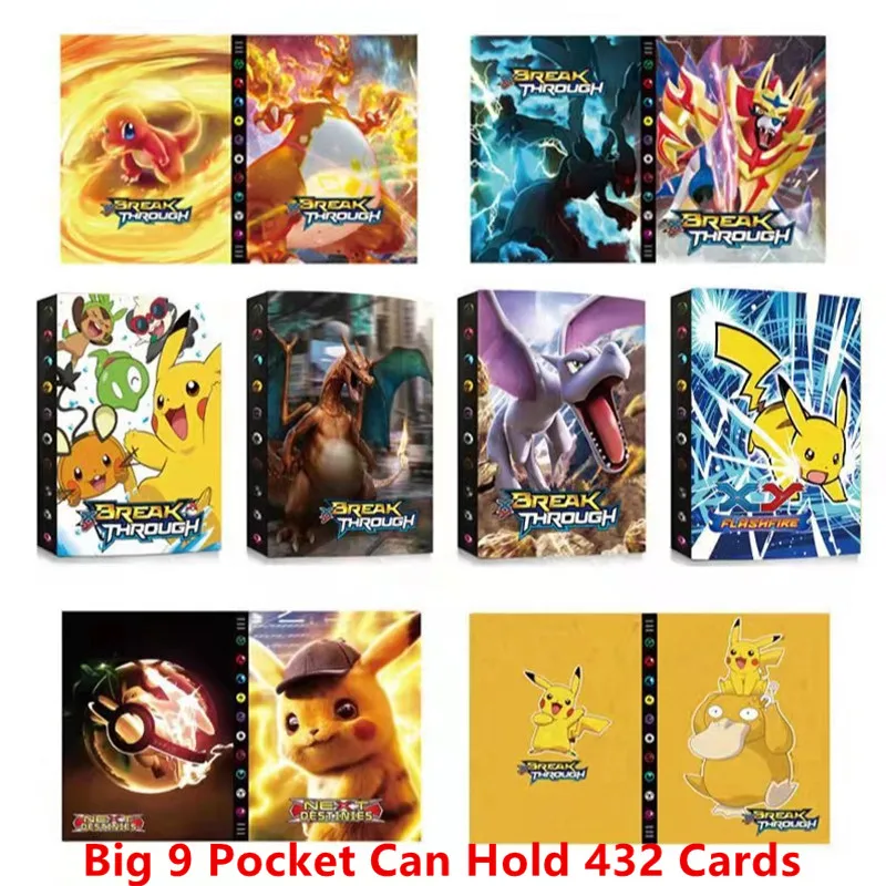 432Pcs Pokemon Game Card Album Book Cartoon Card Map Folder VMAX GX 9 Pocket Holder Collection Loaded List Kid Cool Toy Gift
432Pcs Pokemon Game Card Album Book Cartoon Card Map Folder VMAX GX 9 Pocket Holder Collection Loaded List Kid Cool Toy Gift