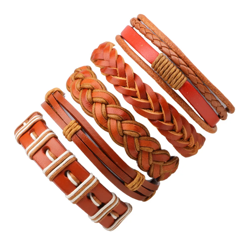 Kirykle Genuine Leather Braided Handmade Bracelet 5 PIeces Set Leather Style Wholesale
Kirykle Genuine Leather Braided Handmade Bracelet 5 PIeces Set Leather Style Wholesale
