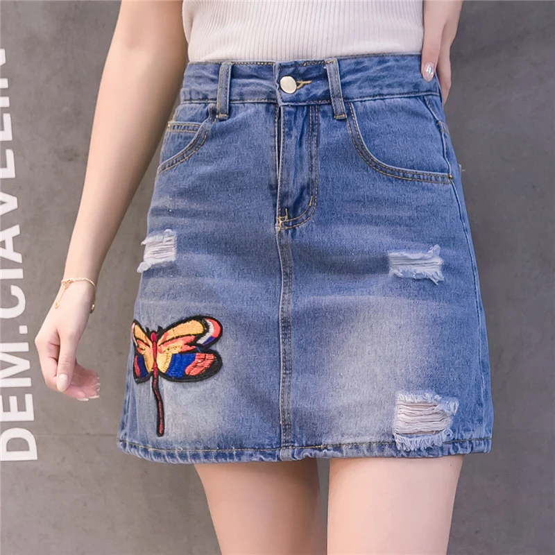 Embroidery Women's Denim Skirt Summer Loose Solid Korean Fashion 2022 New High Waist Skirts Female A-LINE Clothes Mini
Embroidery Women's Denim Skirt Summer Loose Solid Korean Fashion 2022 New High Waist Skirts Female A-LINE Clothes Mini