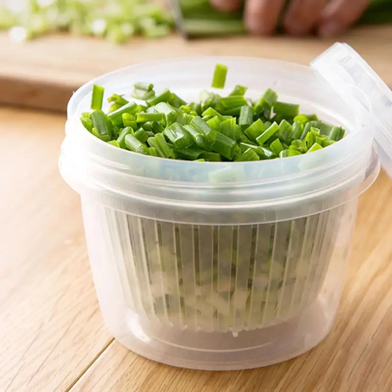 Refrigerator Portable Storage Can Plastic Round Colander Strainer Draining Sealed Box Crisper Kitchen Ginger Garlic Storage Box
Refrigerator Portable Storage Can Plastic Round Colander Strainer Draining Sealed Box Crisper Kitchen Ginger Garlic Storage Box