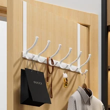 Hooks Over The Door Home Bathroom Organizer Rack Clothes Coat Hat Towel Hanger New Bathroom Kitchen Accessories Holder Door Hang