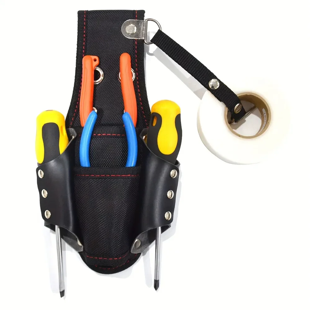 

Electrician Tool Insertion Pliers with Two Levels of Pliers Holders Two Slots for Screwdrivers D-ring Hanging Hook Hole Tool