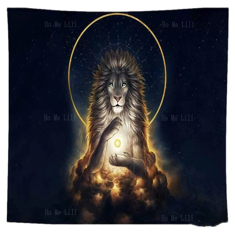 Cool Lion Black And Gold African Leo King With Cross Hippie Fantasy Wild Animal Tapestry Starry Chakra Yoga Meditation Zen Decor
Cool Lion Black And Gold African Leo King With Cross Hippie Fantasy Wild Animal Tapestry Starry Chakra Yoga Meditation Zen Decor