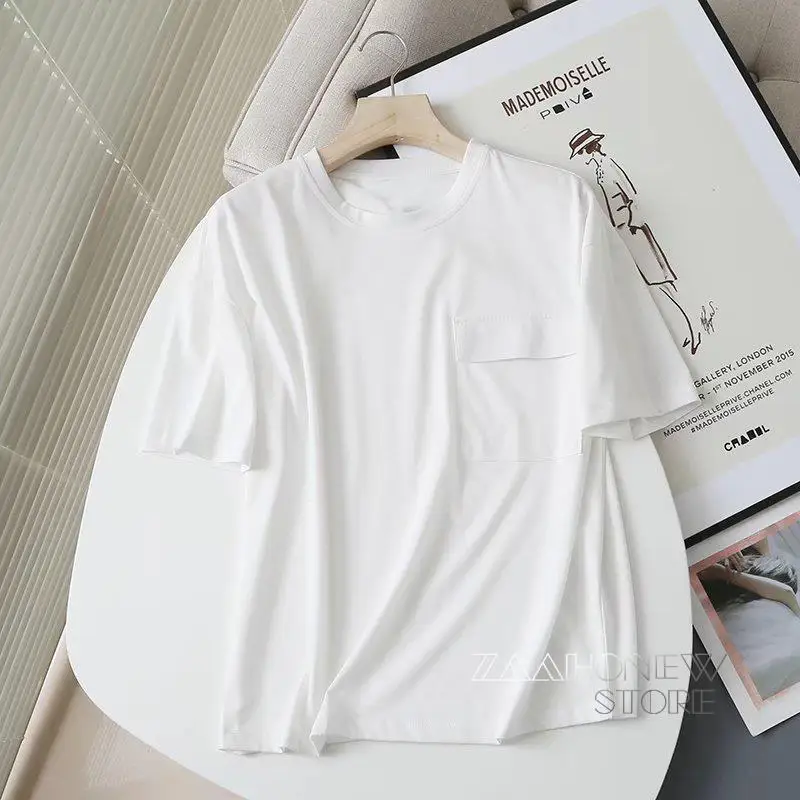 ZAAHONEW 2022 Summer Women Cotton Short Sleeve Flip Cover Pocket Decorate T-shirt Female Solid Color Simple Casual Loose Tops
ZAAHONEW 2022 Summer Women Cotton Short Sleeve Flip Cover Pocket Decorate T-shirt Female Solid Color Simple Casual Loose Tops