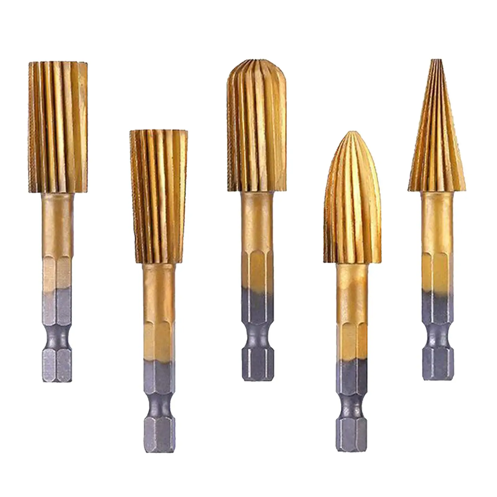 5 Pieces Rotary File Burrs Bit Set Power Tool Accessories DIY for Engraving Carving
5 Pieces Rotary File Burrs Bit Set Power Tool Accessories DIY for Engraving Carving