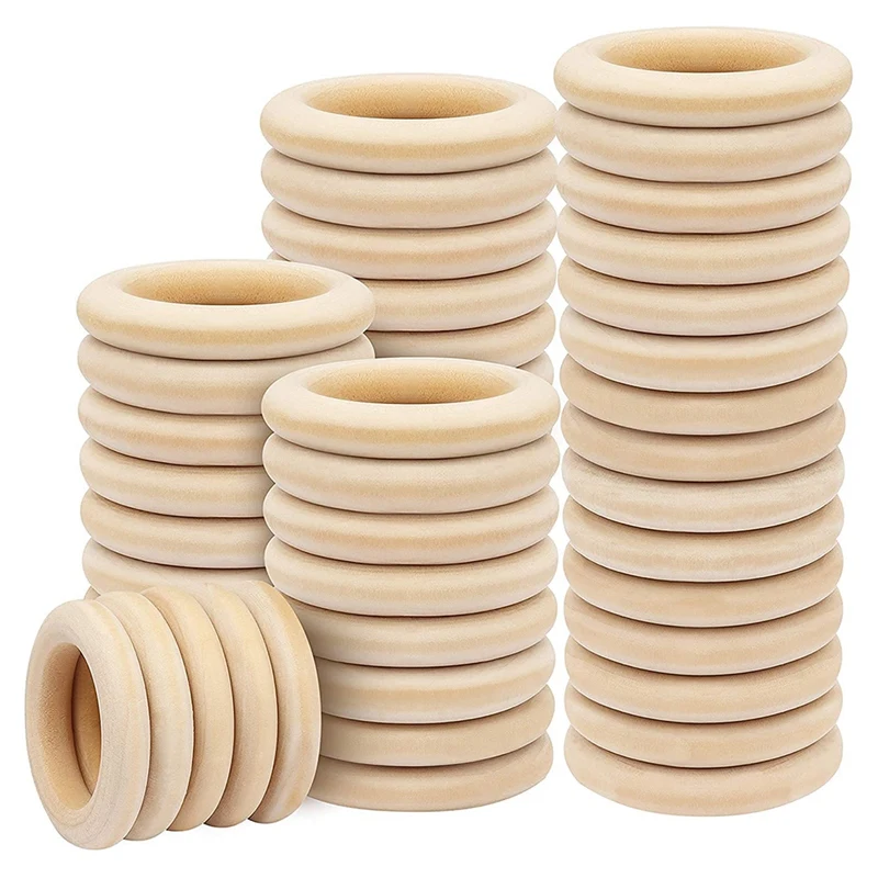 100PCS Natural Wood Rings For Crafts 55Mm Lace Rings Solid Wood Rings For DIY Crafts, Connectors Jewelry Making
100PCS Natural Wood Rings For Crafts 55Mm Lace Rings Solid Wood Rings For DIY Crafts, Connectors Jewelry Making