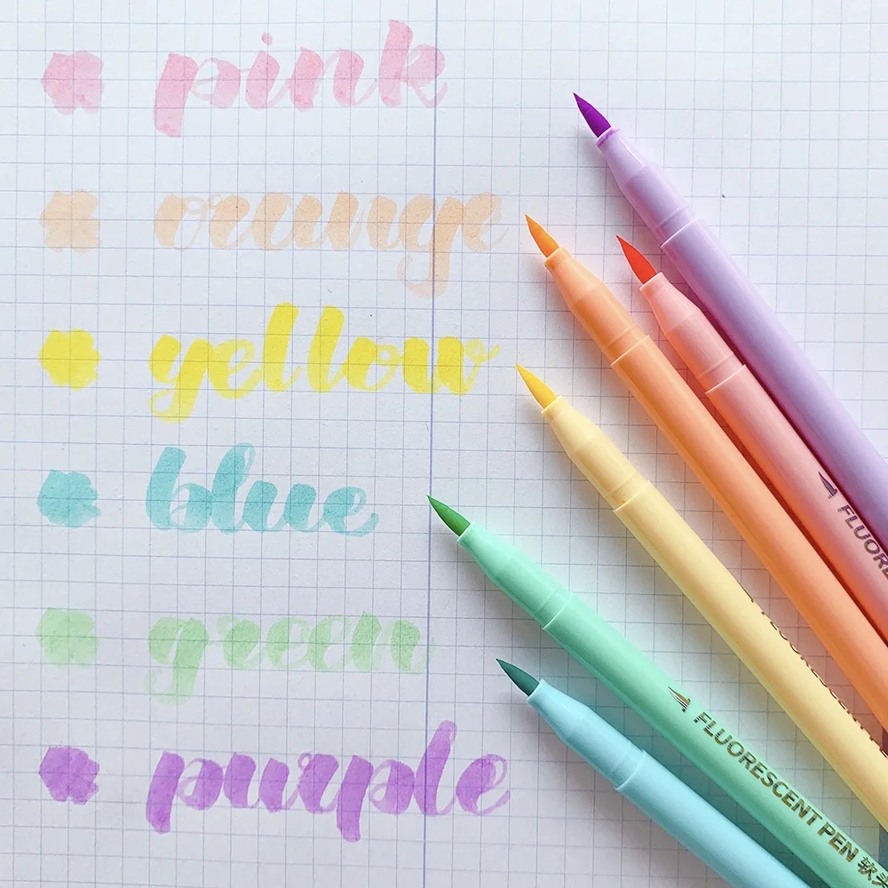 Paint Brush Pen Cheap Calligraphy Pen Pastel Highlighter Lettering Pen Marker Drawing Stationery
Paint Brush Pen Cheap Calligraphy Pen Pastel Highlighter Lettering Pen Marker Drawing Stationery