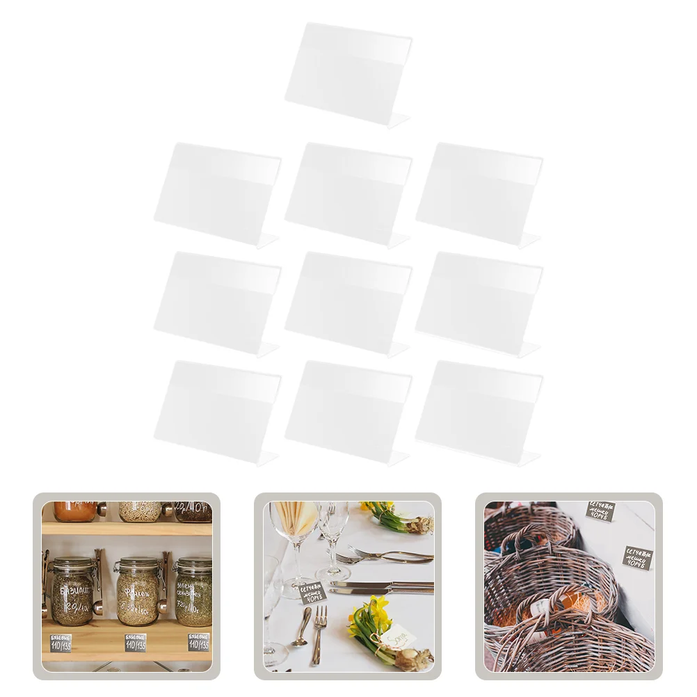 10 Pcs Show Rack Label Holder L-shape Clear Tag Display Stand Small Card Acrylic Sign
10 Pcs Show Rack Label Holder L-shape Clear Tag Display Stand Small Card Acrylic Sign