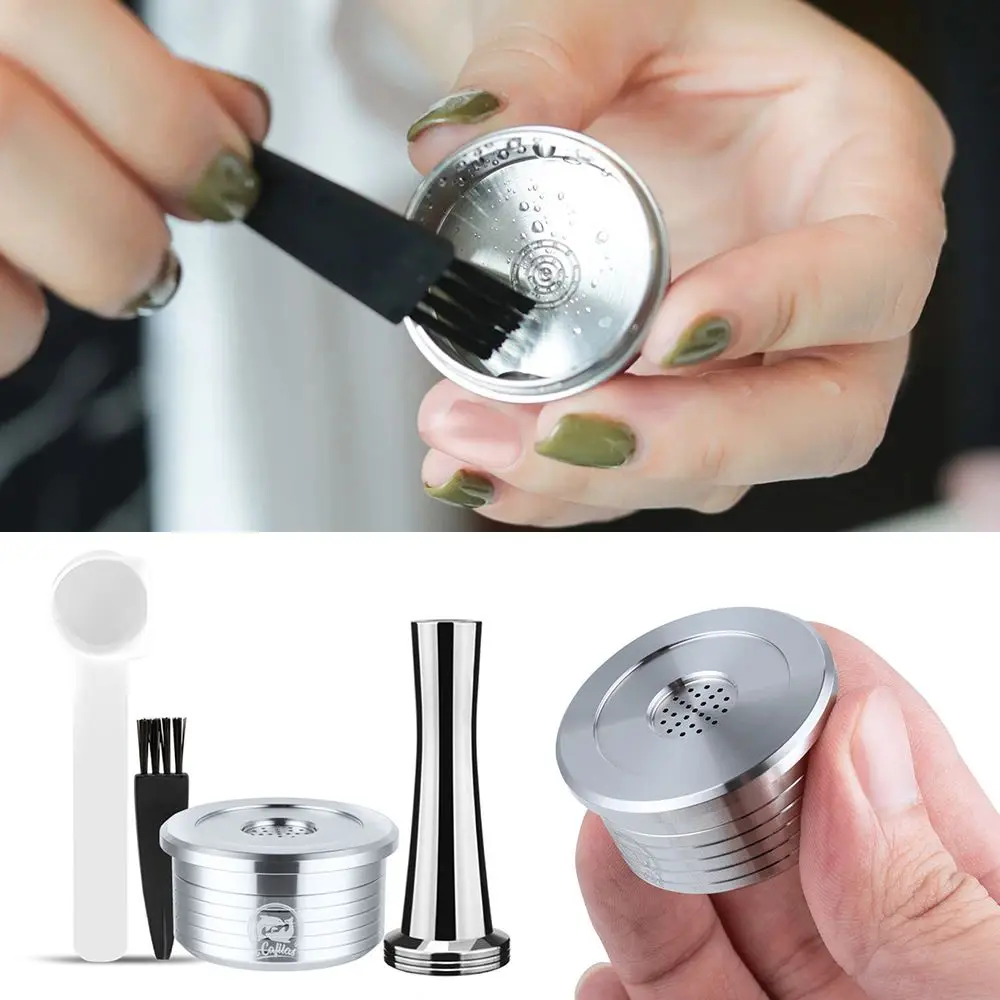 Steel Espresso Coffee Spoon Brush Tamper Refillable Capsule Reusable Pods Coffee Capsule For Delta Q NDIQ7323|EP MINI
Steel Espresso Coffee Spoon Brush Tamper Refillable Capsule Reusable Pods Coffee Capsule For Delta Q NDIQ7323|EP MINI