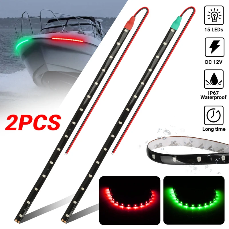2pcs Navigation Light 12V IP67 Waterproof Marine Boat Bow LED Strips For Pontoon Boat/Dinghy/Yacht/Kayak
2pcs Navigation Light 12V IP67 Waterproof Marine Boat Bow LED Strips For Pontoon Boat/Dinghy/Yacht/Kayak