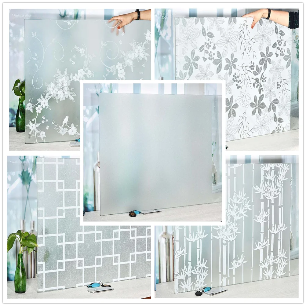 

Privacy Window Film,Frosted Glass Window Sticker,Opaque Sun Blocking Glass Covering,Self-adhesive Vinyl for Home Shower Bathroom