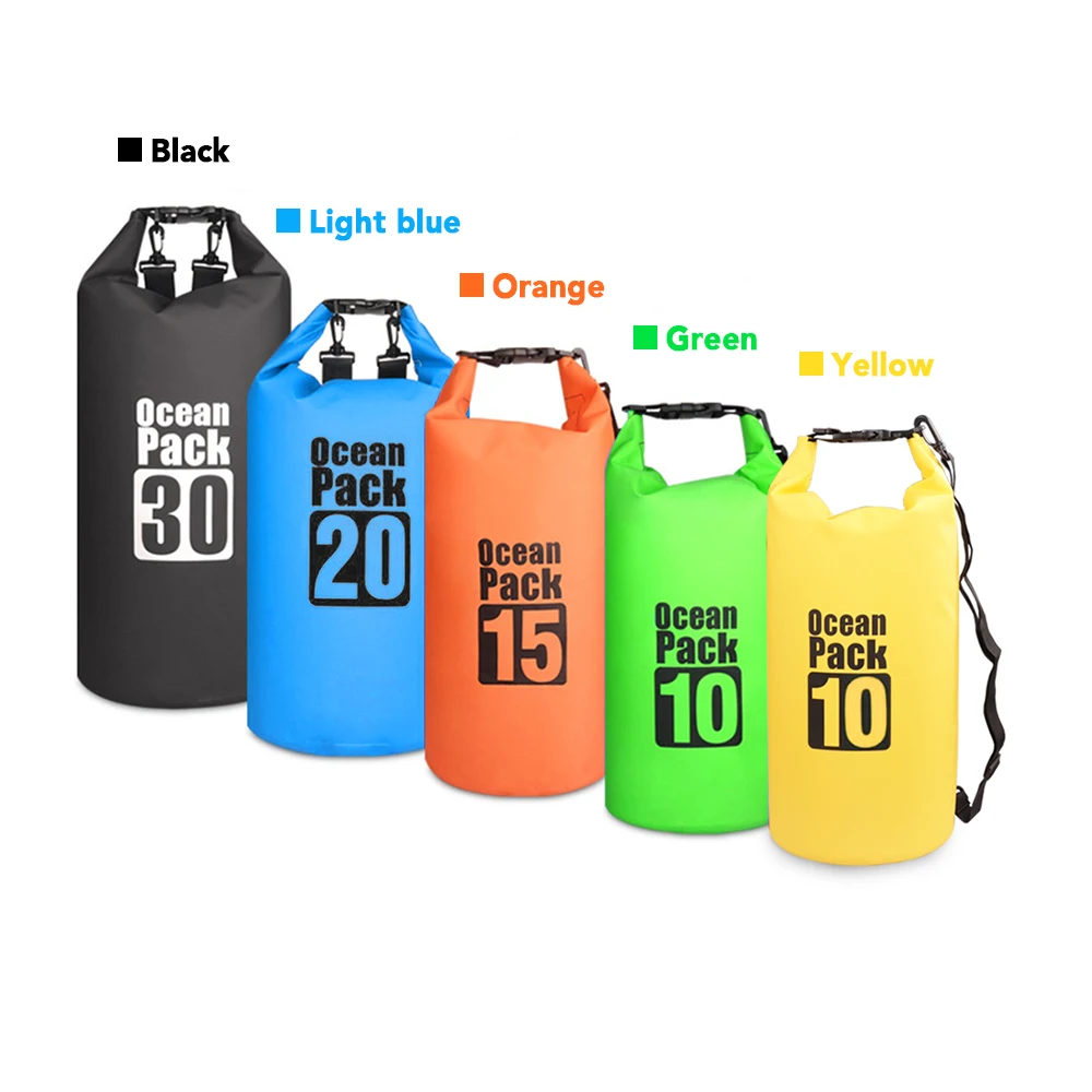 

Roll Top Sack for Kayaking Rafting Boating River 10L / 15L / 20L / 30L Outdoor Waterproof Dry Backpack Water Floating Bag