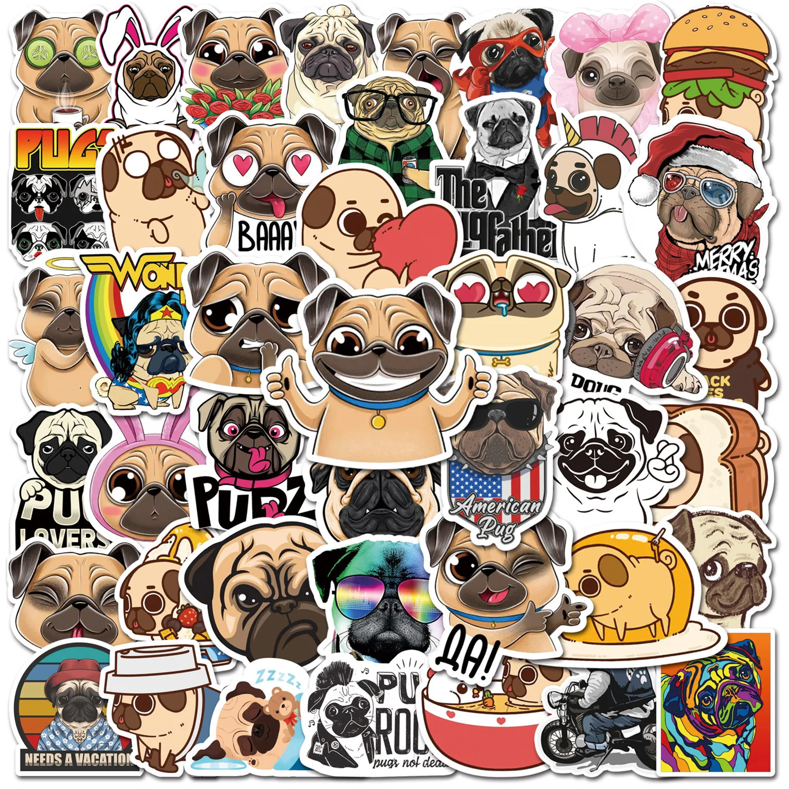 10/30/50pcs Sand Dog Pug Cartoon Graffiti Stickers Water Cup Trolley Box Scooter Diy Helmet Waterproof Kids Toys Decal Sticker
10/30/50pcs Sand Dog Pug Cartoon Graffiti Stickers Water Cup Trolley Box Scooter Diy Helmet Waterproof Kids Toys Decal Sticker
