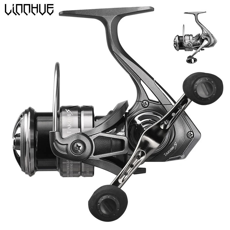 LINNHUE New Reel Fishing LM1500 2500 Shallow Spool Single/Double Grip Spinning Reel Fishing Accessory Lure Fishing Reel Pesca
LINNHUE New Reel Fishing LM1500 2500 Shallow Spool Single/Double Grip Spinning Reel Fishing Accessory Lure Fishing Reel Pesca