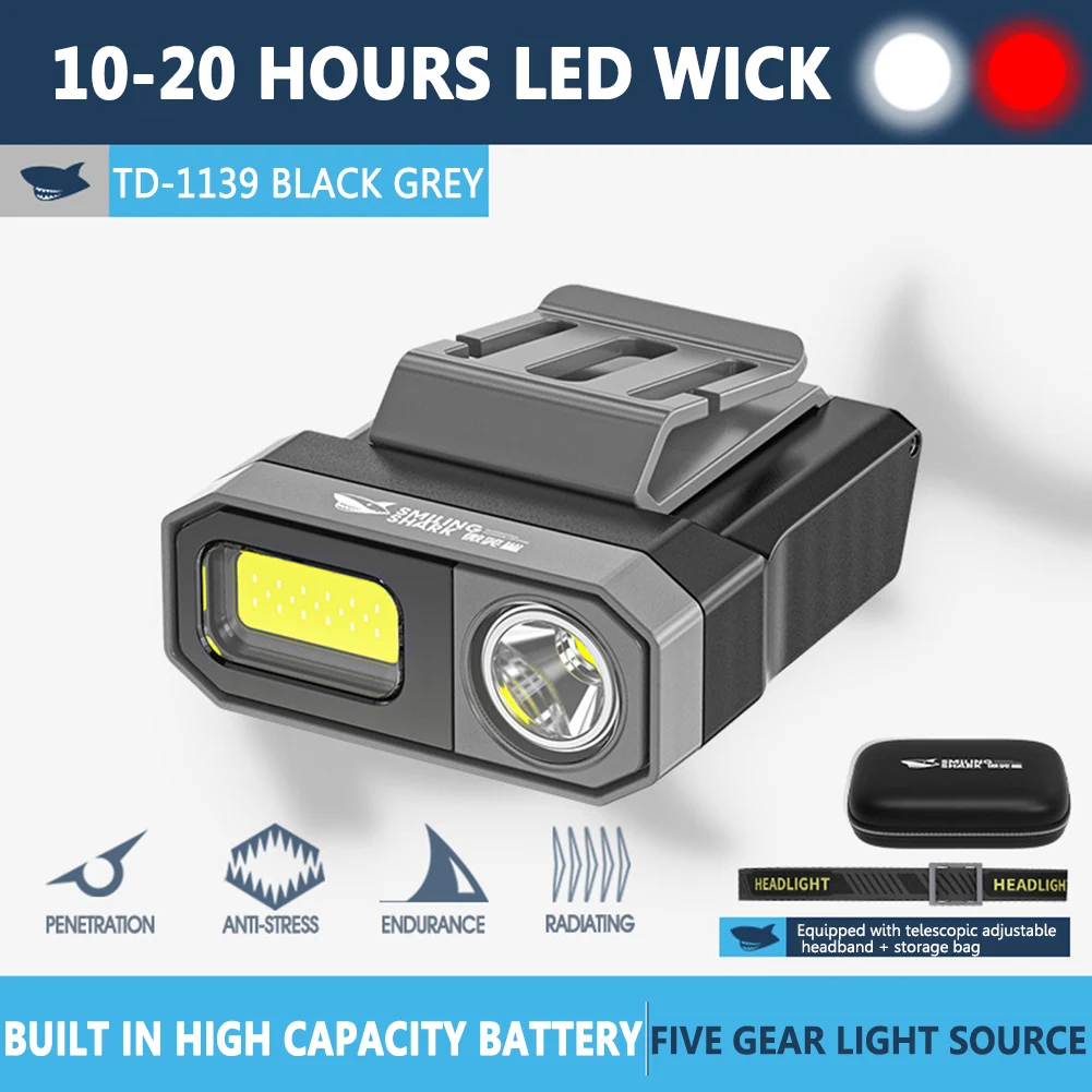 Induction Cap Clip Light LED Headlamp USB Rechargeable Clip-on Cap Lamps Outdoor Floodlight Head Light Portable Torch Flashlight
Induction Cap Clip Light LED Headlamp USB Rechargeable Clip-on Cap Lamps Outdoor Floodlight Head Light Portable Torch Flashlight
