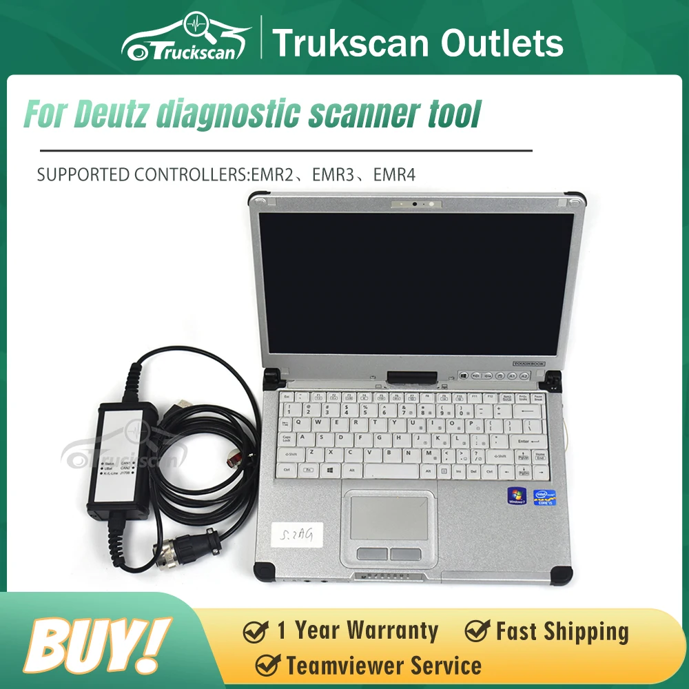 

for DEUTZ DIAGNOSTIC KIT DECOM Diagnosis Scanner with For Deutz SerDia for controllers EMR2 EMR3 EMR4 and Thoughbook CF53 laptop