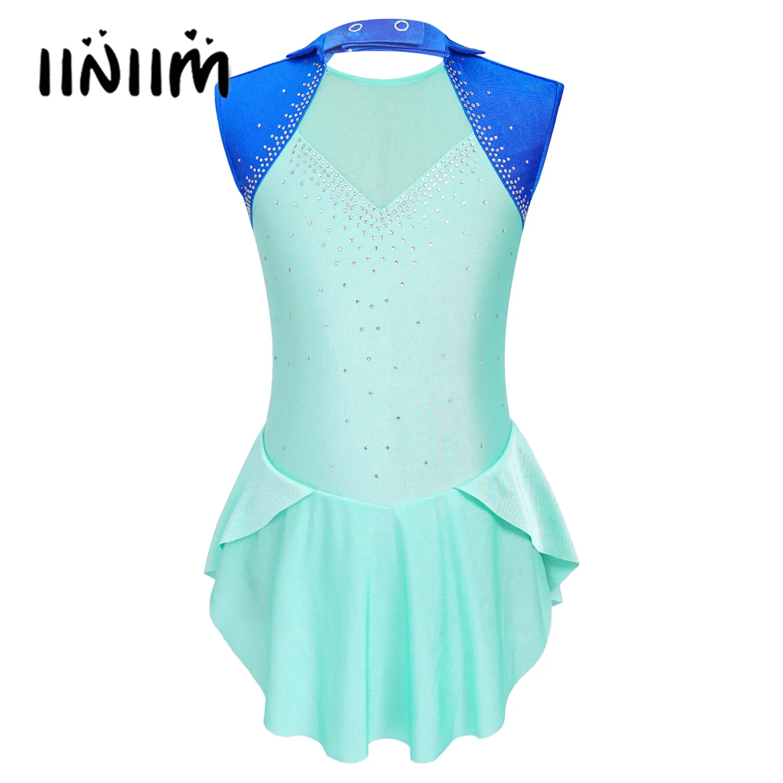 Kids Girls Figure Skating Ballet Dance Dress Sleeveless Round Neckline Rhinestone Decorated Patchwork Hollow Back Dancewear
Kids Girls Figure Skating Ballet Dance Dress Sleeveless Round Neckline Rhinestone Decorated Patchwork Hollow Back Dancewear