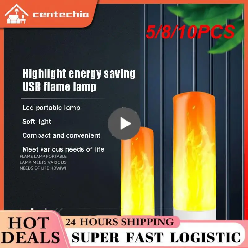 5/8/10PCS Portable Mini Flame Lamp Plastic Flame Dynamic Lamp Candle Lamp Outdoor Usb Light Usb Flame Light Usb Nightlight
5/8/10PCS Portable Mini Flame Lamp Plastic Flame Dynamic Lamp Candle Lamp Outdoor Usb Light Usb Flame Light Usb Nightlight