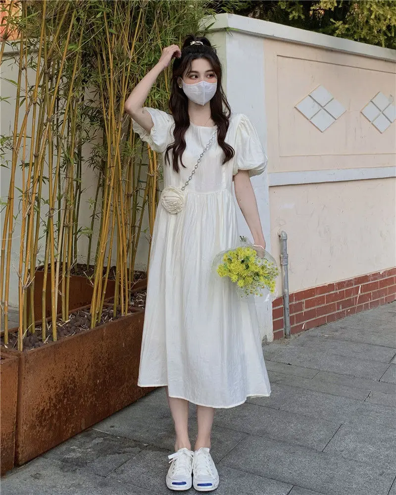 Summer New Japanese Academy Style Round Neck Bubble Sleeve Children's Mid Length Unique First Love Dress
Summer New Japanese Academy Style Round Neck Bubble Sleeve Children's Mid Length Unique First Love Dress